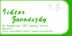 viktor zavodszky business card